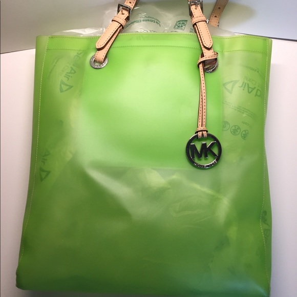 neon green michael kors bag